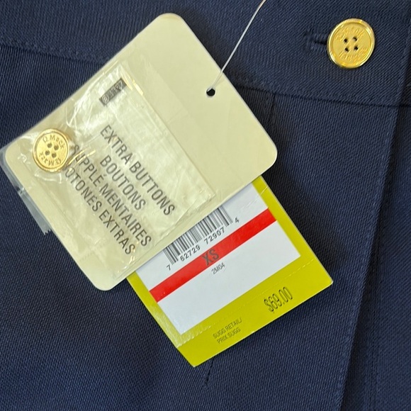 NWT- Juniors Navy Blue Pleated Skirt by Q Mack ( size XS) - Picture 2 of 7